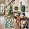 Christmas Plaid  Rug - Washable Non-Slip Reindeer Rug, Stain Resistant Foldable Floor Mat for Entryway, Porch, Bedroom, Multiple Sizes & Colors - 2 of 4
