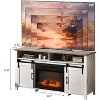 VINGLI Fireplace TV Stand with Sliding Barn Door for 70 Inch TV, Farmhouse Entertainment Center ＆ 23" Fireplace - 4 of 4