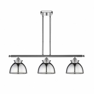 Adirondack - 3 Light Stem Hung Island In Art Deco Style-11 Inches Tall and 36 Inches Wide - 1 of 1