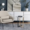 Dobson Marble Side Table White - WyndenHall: Gold Frame, Modern Bedside or End Table, Mid-Century Design - 2 of 4