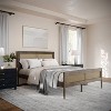 Martha Stewart Queen Jax Solid Wood Platform Bed Brown/Gray - 2 of 4