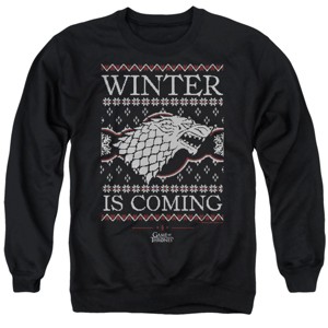 Men's Game Of Thrones Winter Is Coming Ugly Christmas Crewneck Sweatshirt - 1 of 4