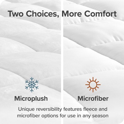 King Size White Down Alternative Pillow-Top Mattress Pad
