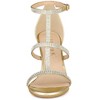 Allegra K Women's Rhinestone Ankle Strap Stiletto Heeled Sandals - 2 of 4