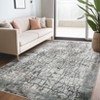 Washable Modern Abstract Rug Non Slip Low Pile Rug Soft Contemporary Throw Floor Cover Foldable Indoor Carpet for Living Room Bedroom - 3 of 4