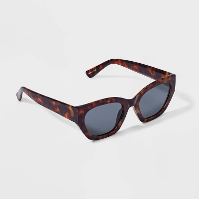 Women's Shiny Plastic Cateye Sunglasses - Universal Thread Tortoise Brown: Scratch-Resistant, UV Protection, Recycled Frame - image 2