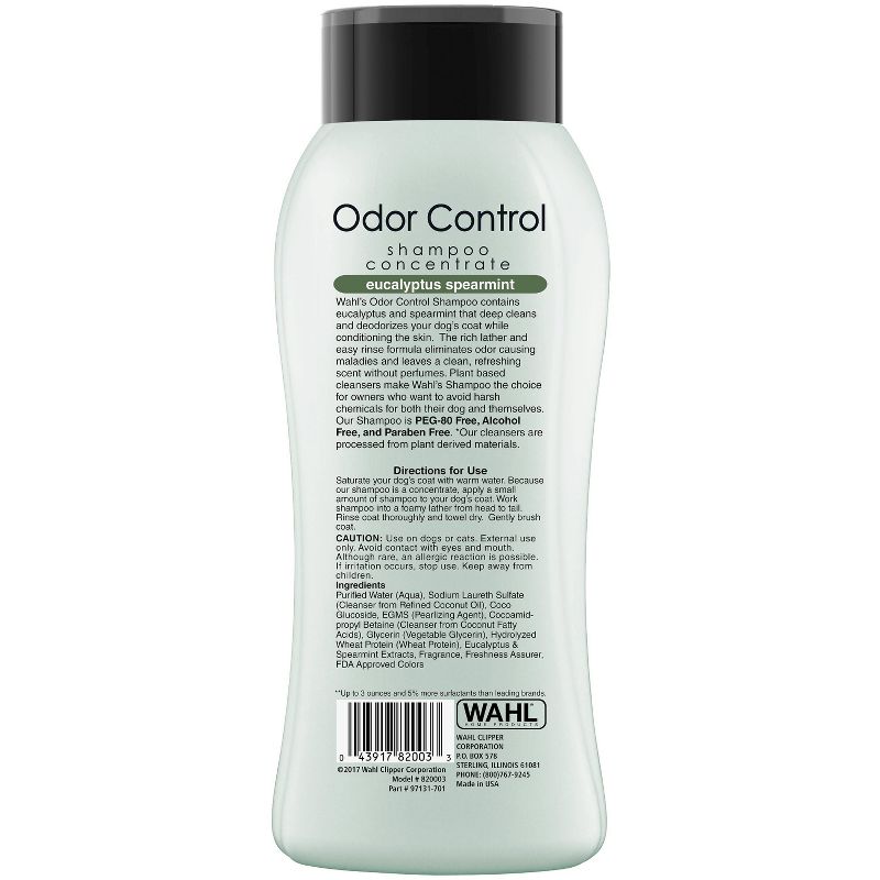 Wahl Odor Control Purifying Formula Eucalyptus Spearmint Pet Shampoo Concentrate - 24 fl oz, 3 of 5