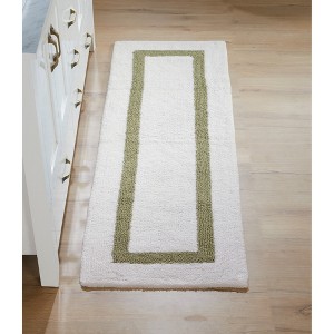 Hotel Bath Rug 100% Premium Cotton Tufted Weave Two Tone Reversible Bathroom Rug, Super Soft Absorbent, Machine Washable Bath Mat - 1 of 4