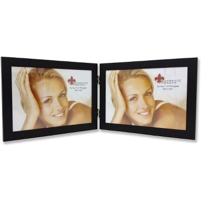 Lawrence Frames 7" x 5" Metal Black Hinged Double Picture Frame 230075D