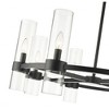 Datus 8-Light Industrial Chandelier - Modern Iron & Glass Fixture for Dining Room or Kitchen - 2 of 4