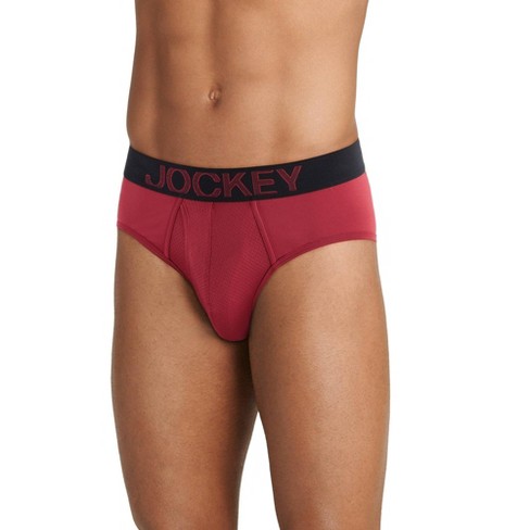 Jockey Men's Underwear Microfiber 13 Quad Short, Best Red, S