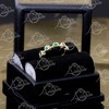Jewelry Avalanche 20G 14K Gold 5-stone Bezel Set Emerald Nose Hoop, 8mm, May Birthstone Hoop - 4 of 4