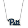 Black Bow Jewelry Sterling Silver Pittsburgh Panthers NCAA Necklace 18 Inch - 2 of 4