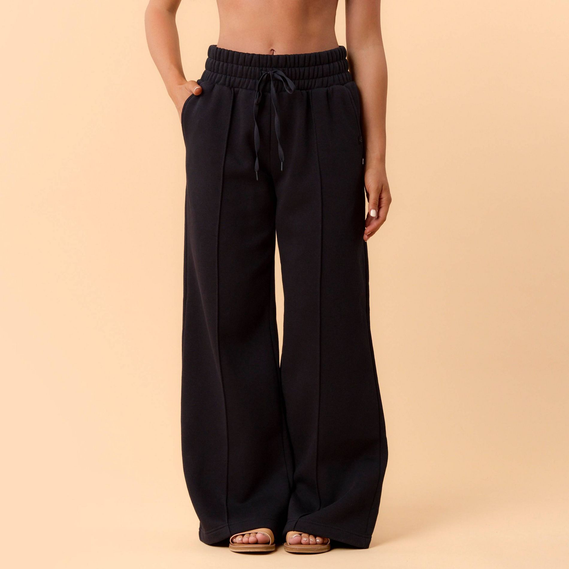 Blogilates Women's Travel Trouser High-Rise Wide Leg Sweatpants
