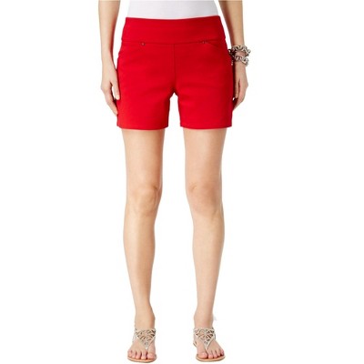 I.N.C International Concepts Womens Curvy Pull-On Casual Walking Shorts, Red, 18
