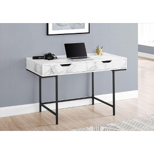 Sapphtopaz Home Office Desks 47.25" Morden Computer Desk with Storage Drawers Metal Frame Gaming Desk Office Desk for Home Office - 1 of 4