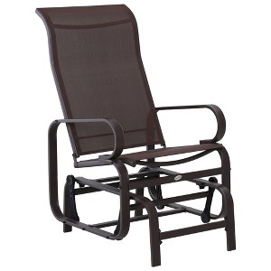 Outsunny Gliding Lounger Chair, Outdoor Swinging Chair with Smooth Rocking Arms and Lightweight Construction for Patio Backyard - 1 of 4