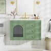 LOVMOR Elegant Floating Bathroom Vanity Sink and Cabinet Combo - 2 of 4