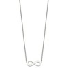 Chisel Stainless Steel Infinity Symbol with Cubic Zirconia on a 16.5" Cable Chain Necklace with a 2" Ext. - 2 of 2