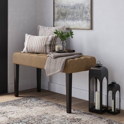 California Fabric Tufted Bench - CorLiving