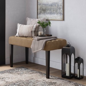 California Fabric Tufted Bench - CorLiving - 1 of 4