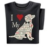 Collections Etc I Heart My Dog Short Sleeve Cotton T-Shirt - 4 of 4