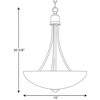 Progress Lighting Gather 2-Light Inverted Pendant, Brushed Nickel, Etched Glass Shade - 2 of 3