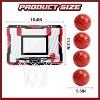 Skirfy Basketball Hoop for Kids, Over The Door Mini Basketball Hoops, Indoor Basketball Set for with 4 Balls, Red - 4 of 4