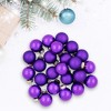 Northlight 24ct Purple 2-Finish Glass Ball Christmas Ornaments 1" (25mm) - 3 of 4