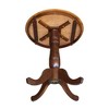 30" Round Top Pedestal Counter Height Table Cinnamon/Brown - International Concepts: Solid Wood, Seats 4 - 4 of 4