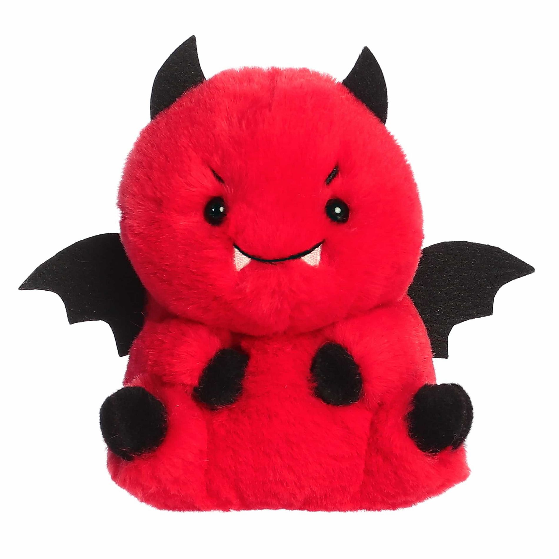 Aurora Mini Danny Devil Rolly Pet Spooky Stuffed Animal Red 5"