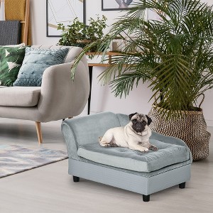LOVMOR Luxury Fancy Dog Bed for Small Dogs with Hidden Storage - 1 of 4