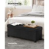 SONGMICS Folding Storage Ottoman Bench for Living Room and Bedroom, 15 x 43.3 x 15.7 Inches - 2 of 4
