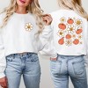 Simply Sage Market Women's Graphic Sweatshirt Distressed Flowers and Pumpkins Front and Back - 3 of 4