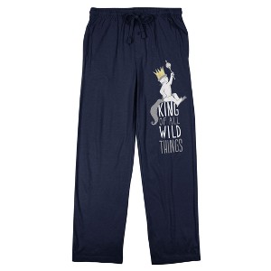 Where The Wild Things Are Literary King Of The Wild Things Men's Navy Sleep Pajama Pants - 1 of 4