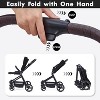Baby Stroller with Storage Basket, Convenient Fold Travel Stroller with Adjustable Footrest - 3 of 4