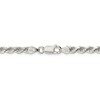 Black Bow Jewelry 4.25mm Sterling Silver Diamond Cut Solid Rope Chain Necklace - 4 of 4