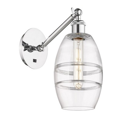 Vaz - 1 Light Arm Adjusts Up and Down Wall Sconce In Industrial Style-8.13 Inches Tall and 5.88 Inches Wide