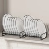 LunaLulinlk Heavy Duty Metal 2-Tier Vertical Plate Rack - 2 of 4