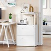 Mlezan 2-Drawer File Cabinet: Metal, Lockable Printer Stand for Home or Office. Fits Letter/Legal/F4/A4 Hanging Files, Compact and Functional. - 2 of 4