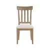 Asian Hardwoods Side Chair with Upholstered Seat, Schoolhouse Design and Tapered Legs (Set of 2) - 3 of 4