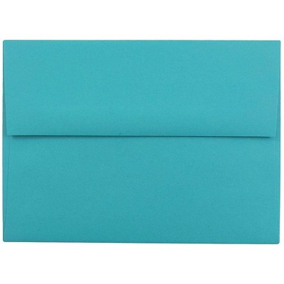 JAM Paper A6 Colored Invitation Envelopes 4.75 x 6.5 Sea Blue Recycled 15903