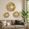Modern Metal Wall Mirrors - Decorative Mirrors for Bedroom, Bathroom Styling, and Living Room Decor - Set of 3, 24", Gold - 2 of 4