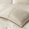 Sapphtopaz 7 Pcs Transitional Colorblock Comforter Set Bedding Set Neutral Color Palette Fabric Quilt Set, Machine Washable - 4 of 4