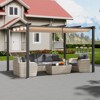 VEVOR 10'x13' Outdoor Retractable Pergola with Canopy, Aluminum Pergola with Retractable Canopy, Modern Pergola with Sun Shade Canopy, Beige - 2 of 4