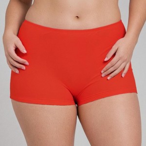 Calypsa Women's Plus Size Chlorine Resistant BoyShorts - 1 of 4