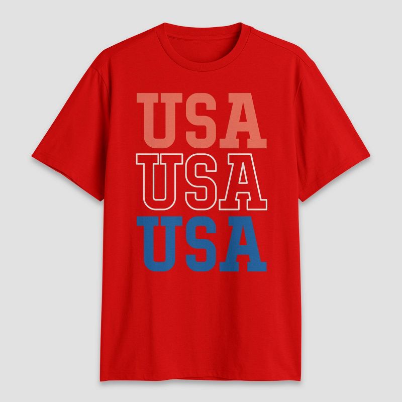 Men&#39;s USA Short Sleeve Graphic T-Shirt - Red, 1 of 4