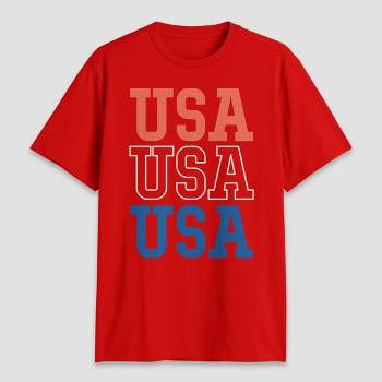 Men's USA Short Sleeve Graphic T-Shirt - Red