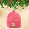 Cody Foster 3.0 Inch Hipster Beanie Pink Christmas Tree Ornament , Knit Look Glass Christmas (1PC) - 4 of 4