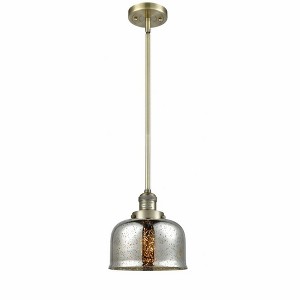 Bell - 1 Light Stem Hung Mini Pendant In Industrial Style-10 Inches Tall and 8 Inches Wide - 1 of 1